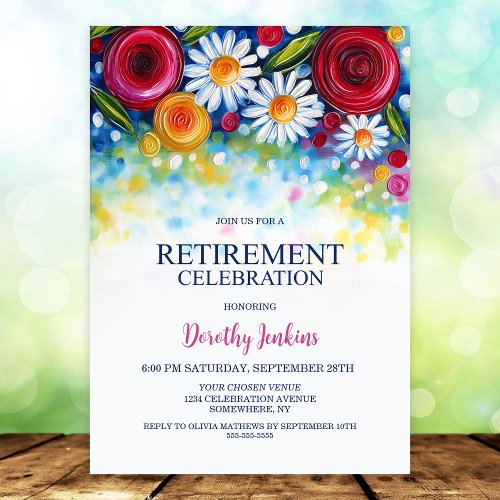 Colorful Floral Retirement Party