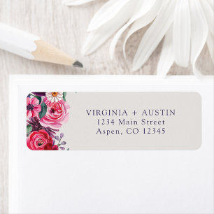 Colorful Floral Return Address Label