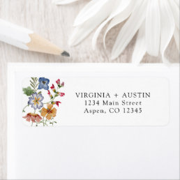 Colorful Floral Return Address Label