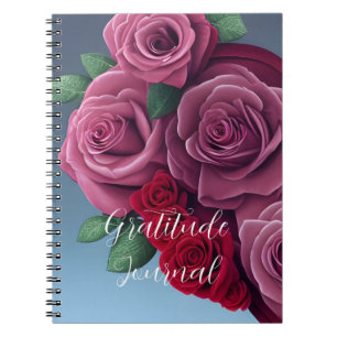 Colorful Floral Roses Heart Journal