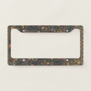 Colorful Floral Rug Pattern License Plate Frame