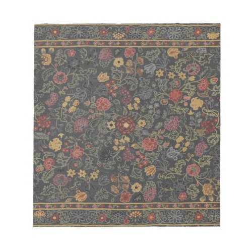 Colorful Floral Rug Pattern Notepad