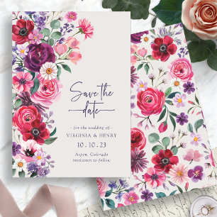 Colorful Floral Save The Date