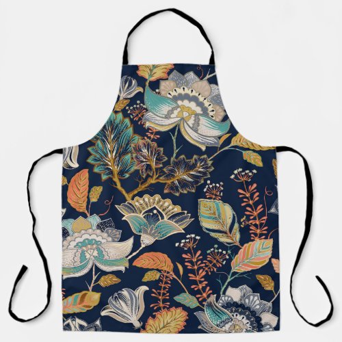 Colorful Floral Seamless Background Apron