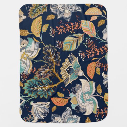 Colorful Floral Seamless Background Baby Blanket
