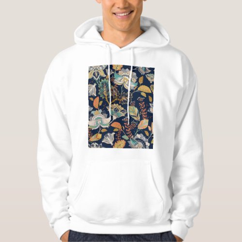 Colorful Floral Seamless Background Hoodie