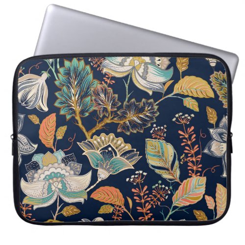 Colorful Floral Seamless Background Laptop Sleeve