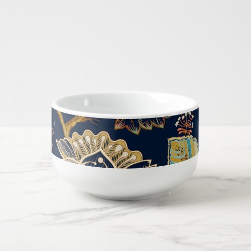 Colorful Floral Seamless Background Soup Mug