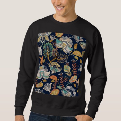 Colorful Floral Seamless Background Sweatshirt