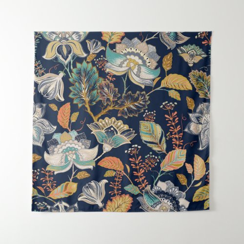 Colorful Floral Seamless Background Tapestry