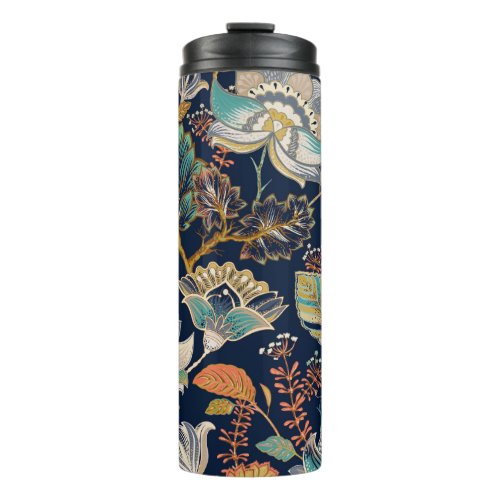 Colorful Floral Seamless Background Thermal Tumbler
