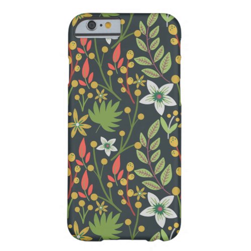 Colorful floral seamless pattern flowers and leave barely there iPhone 6 case