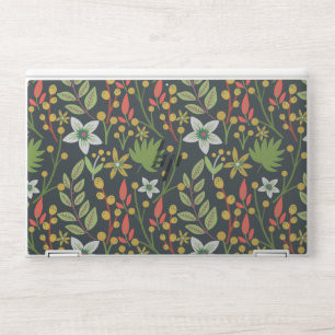 Colorful floral seamless pattern flowers and leave HP laptop skin
