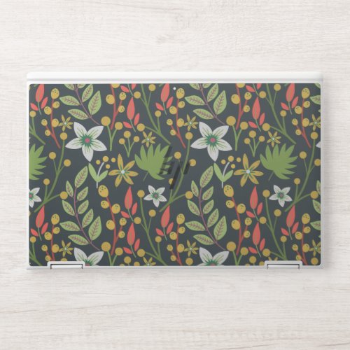 Colorful floral seamless pattern flowers and leave HP laptop skin