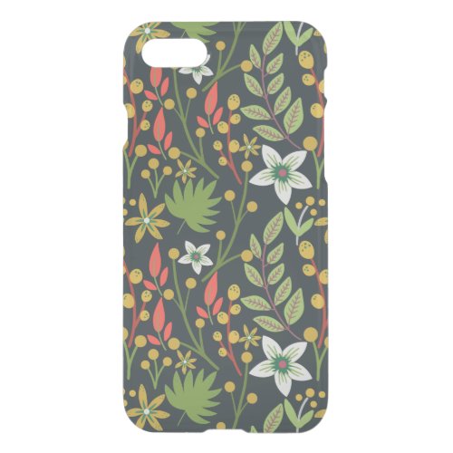 Colorful floral seamless pattern flowers and leave iPhone SE87 case