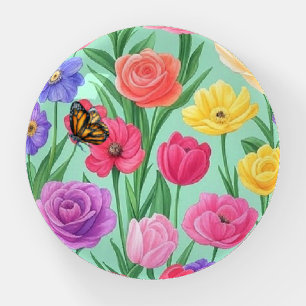 Colorful Floral/Spring Rose Paperweight