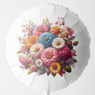Colorful Floral/Spring Zinnia/Rose Balloon