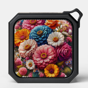 Colorful Floral/Spring Zinnia/Rose Bluetooth Speaker