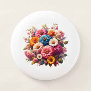 Colorful Floral/Spring Zinnia/Rose Wham-O Frisbee