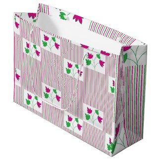 Colorful Floral Stripes Pattern