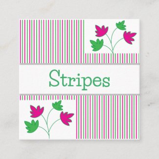 Colorful Floral Stripes Pattern