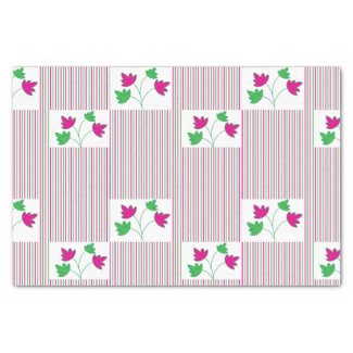 Colorful Floral Stripes Pattern 