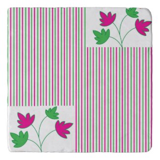 Colorful Floral Stripes Pattern
