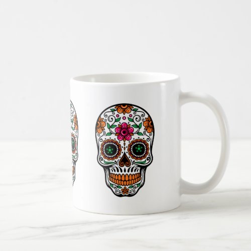 Colorful Floral Sugar Skull 4 Coffee Mug