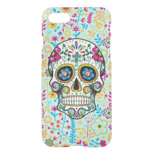 Colorful Floral Sugar Skull & Flowers iPhone SE/8/7 Case