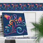 Colorful Floral Swirl Seamless Border  Ceramic Tile<br><div class="desc">Colorful Floral Swirl Seamless Border</div>