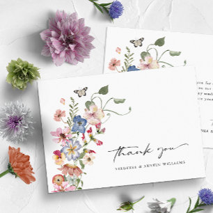 Colorful Floral Thank You Card