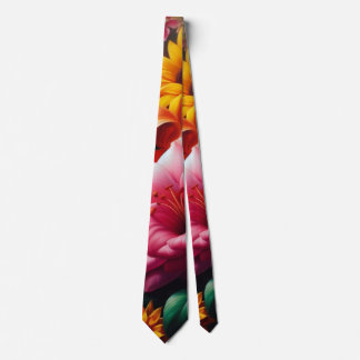 colorful floral tie