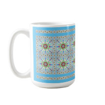 Colorful Floral Tile Pattern Mug