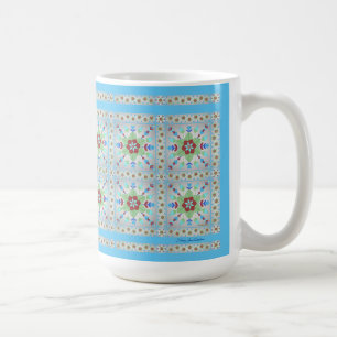 Colorful Floral Tile Pattern Mug