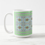 Colorful Floral Tile Pattern Mug (green)