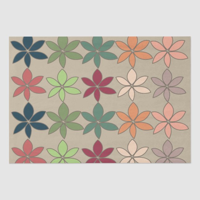Colorful Floral  Tissue Paper (Front)