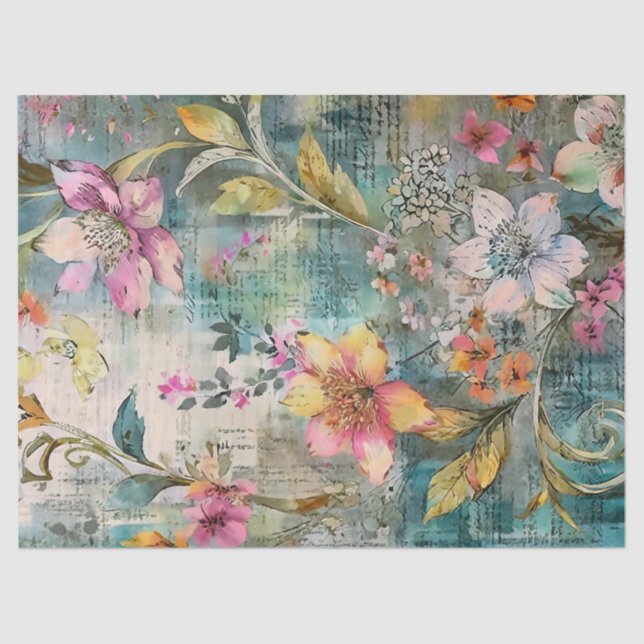 Colorful Floral Tissue Paper (Front)