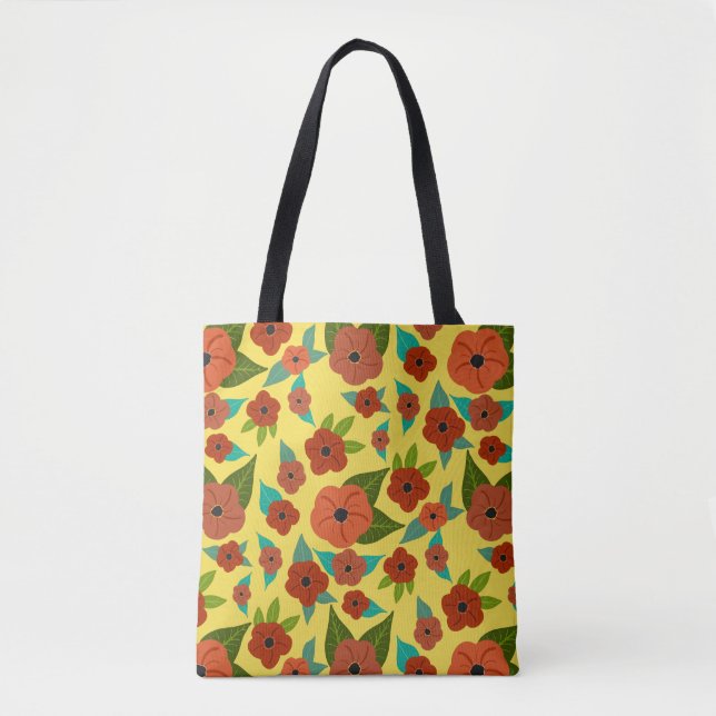 Colorful Floral Tote Bag (Front)