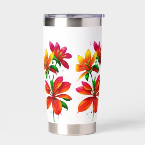 Colorful Floral Travel Mug _ Insulated Stainless Insulated Tumbler