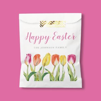 Colorful Floral Tulips Happy Easter