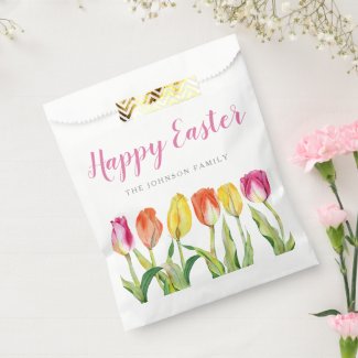 Colorful Floral Tulips Happy Easter