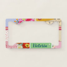 Colorful floral vintage art modern women pattern