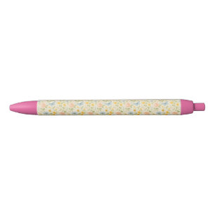 Colorful Floral vintage pattern with butterflies Pen