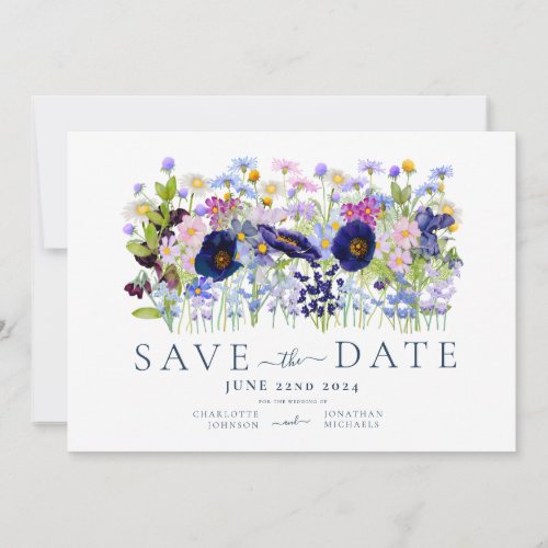 Colorful Floral Watercolor Wedding Save The Date