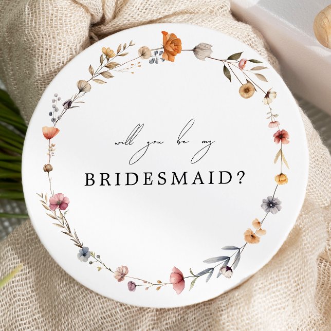 Colorful Floral Wedding Bridesmaid Proposal Card (Creator Uploaded)