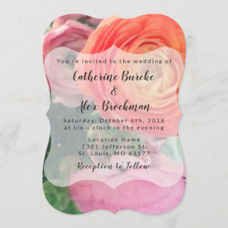 Colorful Floral Wedding Invitation