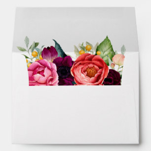 Colorful Floral Wedding Invitation Envelope