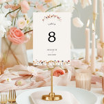 Colorful Floral Wedding Table Number Card<br><div class="desc">Celebrate your love with the Colorful Floral Wedding Table Number Card design, a vibrant fusion of romantic boho fairytale charm and elegant botanical beauty. Featuring an artful arrangement of delicate watercolor florals and sophisticated styling, this design evokes the enchantment of a blooming flower garden, perfect for weddings in spring, summer,...</div>