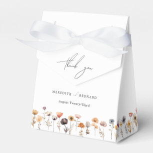 Colorful Floral Wedding Thank You Favor Boxes