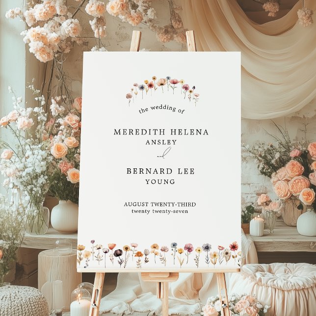 Colorful Floral Wedding Welcome Sign (Creator Uploaded)